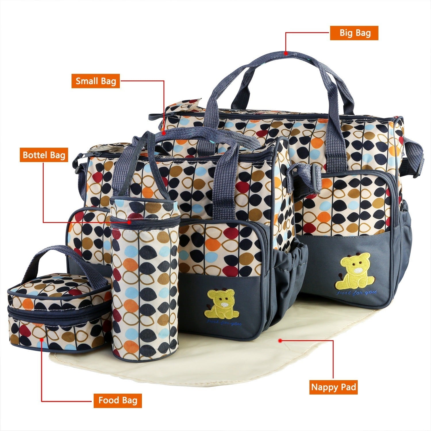 Complete Diaper Bag Set for Moms – Carry Everything Easily!