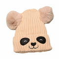 Unisex Cute Panda Cartoon Pattern Knit Winter Beanie For Kids (3-10
