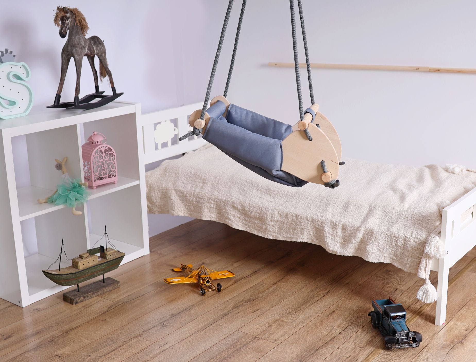 Adorable Baby Swing Cradle – Soft, Safe, and Snuggly Rest!