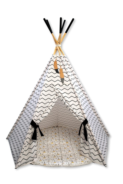 Cozy XL Teepee with Play Mat – Fun Hideaway for Kids!